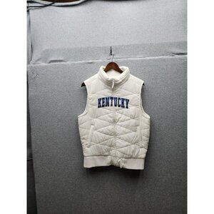 Kentucky Wildcats White Quilted Puffer Vest XL By Colosseum Athletics 100% Polye